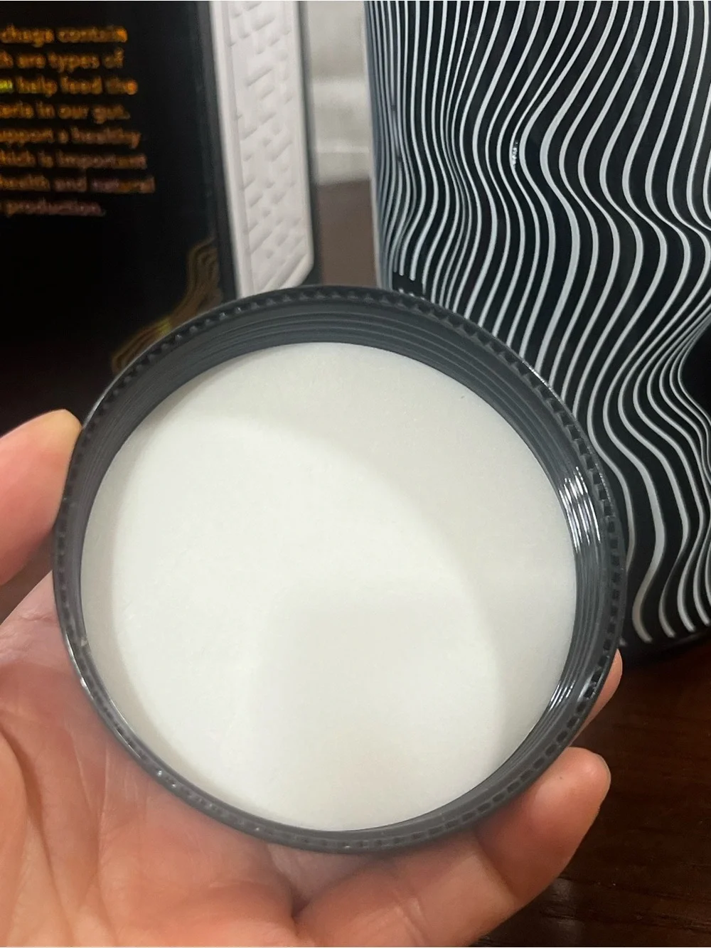 EVERY Day DOSE “Vessel” Black & White Wavy Pattern Canister